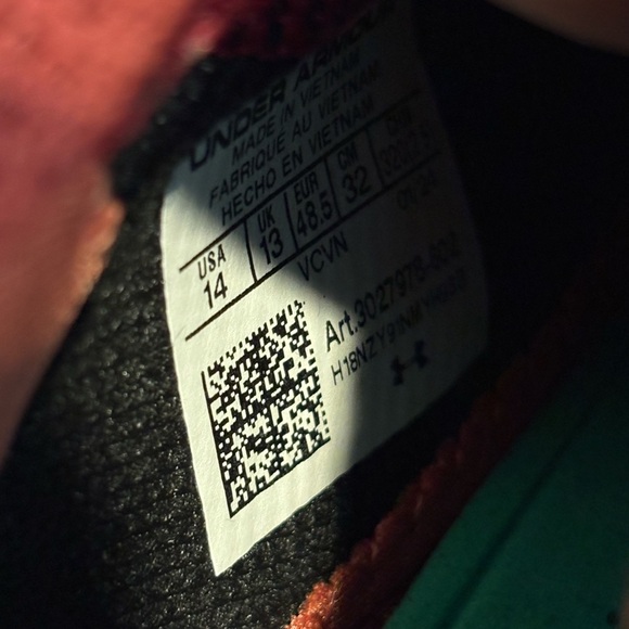 Under Armour Blur Smoke 2.0 MC Suede Mens Size 14 Football Cleats Maroon NEW - Picture 7 of 9